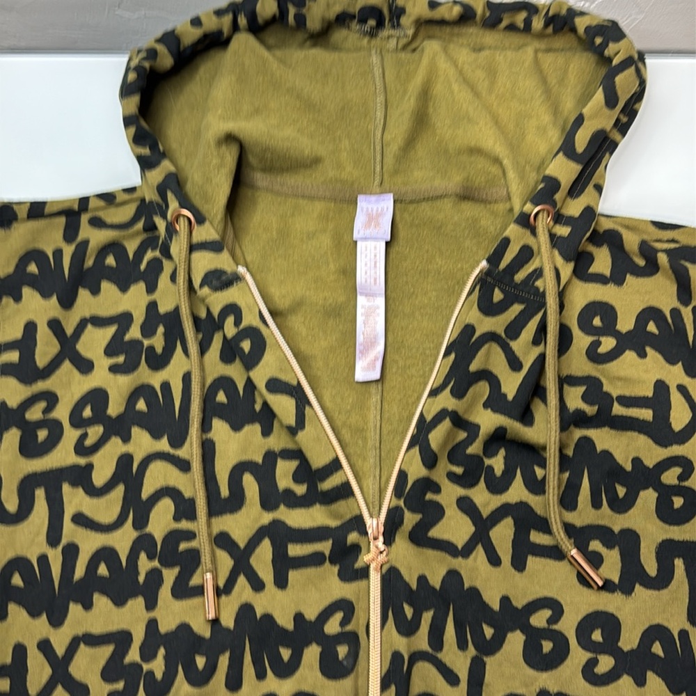 Savage X Fenty Forever Savage green fleece hooded onesie L/S - Picture 4 of 12